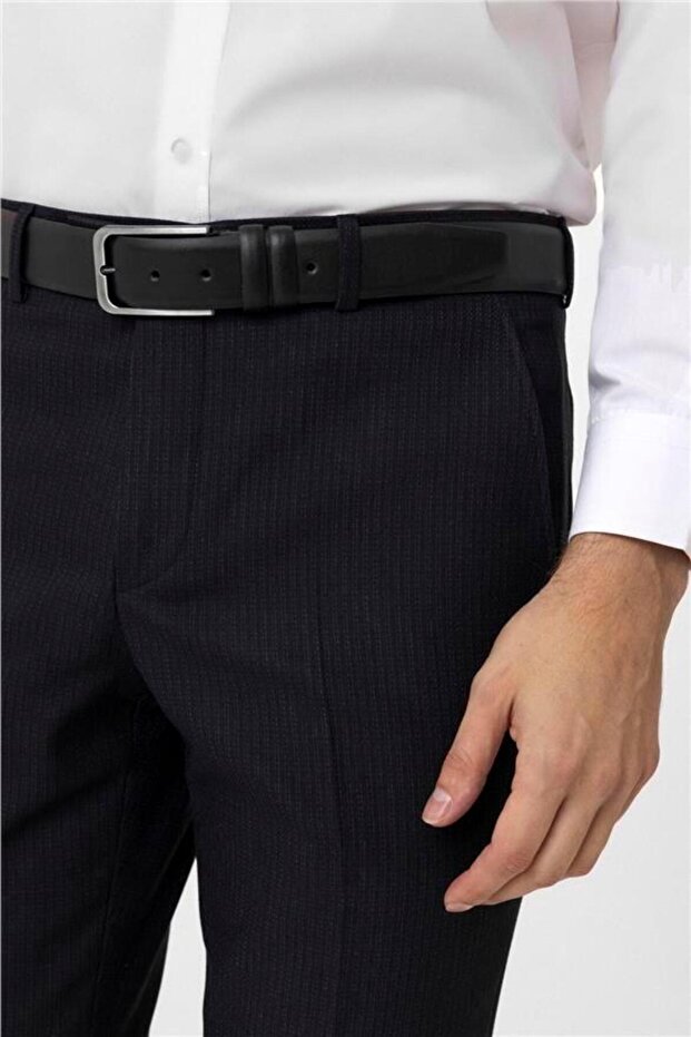 Lacivert Slim Desenli Pantolon - 4