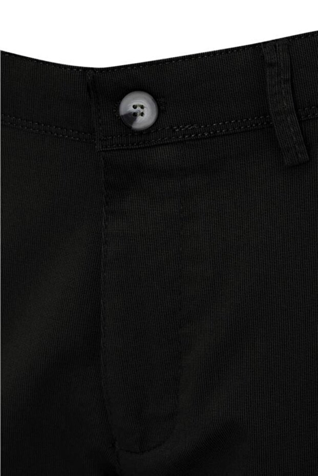 Siyah Regular Armürlü Pantolon - 2