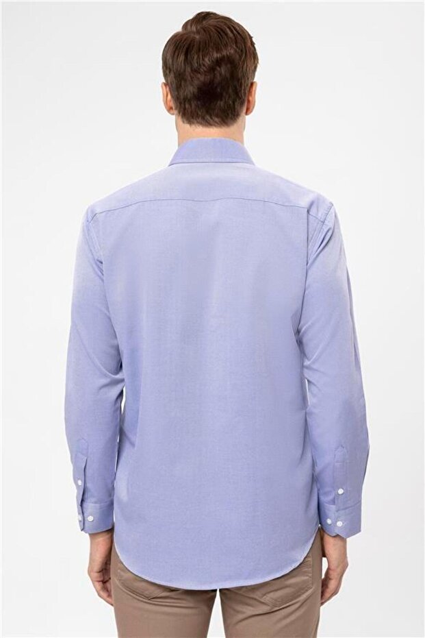 Mavi Regular Armürlü Klasik Yaka Gömlek - 5