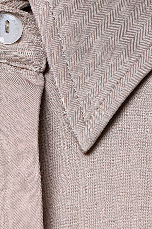 قميص طويل مع فتحة مخفية - 5