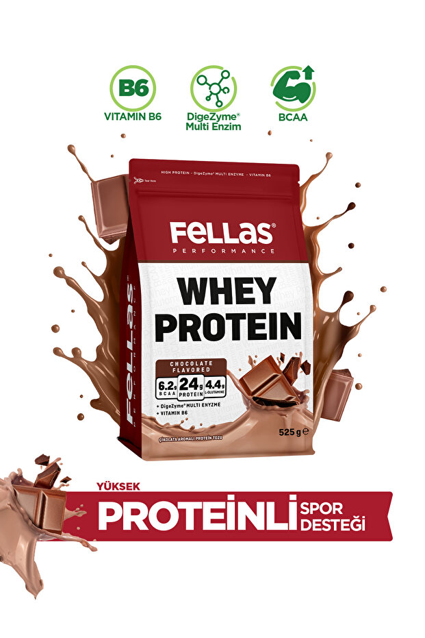 Fellas Whey Protein Tozu Çikolata Aromalı (525 g)