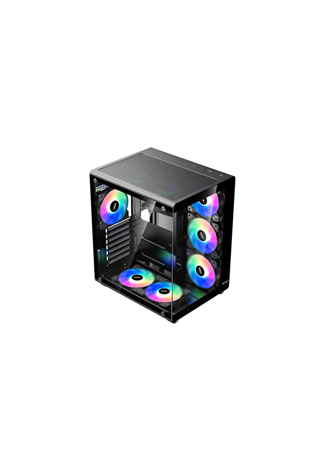Strike G210 GAMING Case 6 ARGB Fans, Glass, ARGB Hub & Remote, ATX/ITX, USB 3.0, 240mm Cool - 2