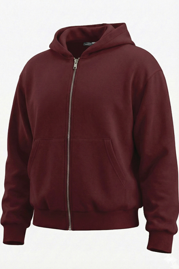 Ghassy Co Erkek Pamuklu Günlük Rahat İlkbahar ve Sonbahar Çok Yönlü Kemer Boy Kapüşonlu Sweatshirt
