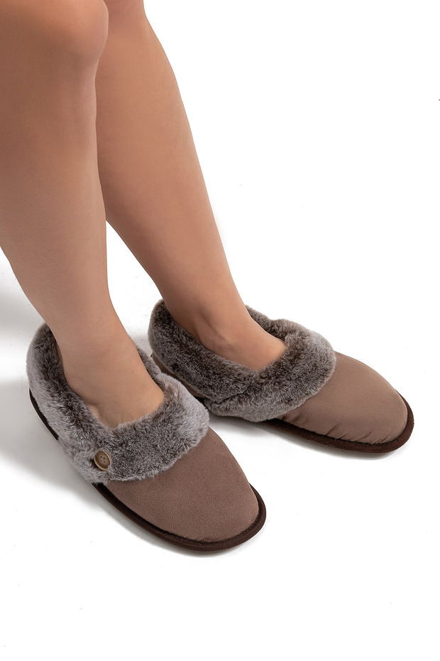 Niki Women's Plush Home Shoes Brown 37/41