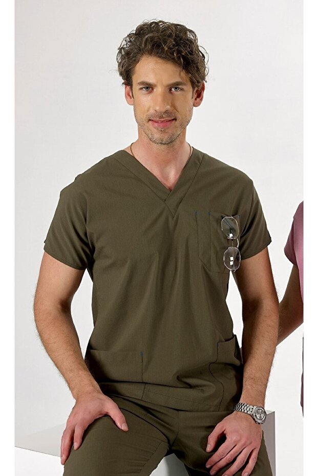 Oil Green U-Flex Lycra Yarasakol Single Top