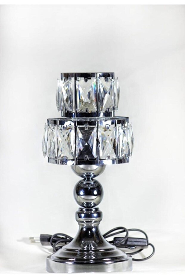 Taşli Krom Masa Lambası - 2