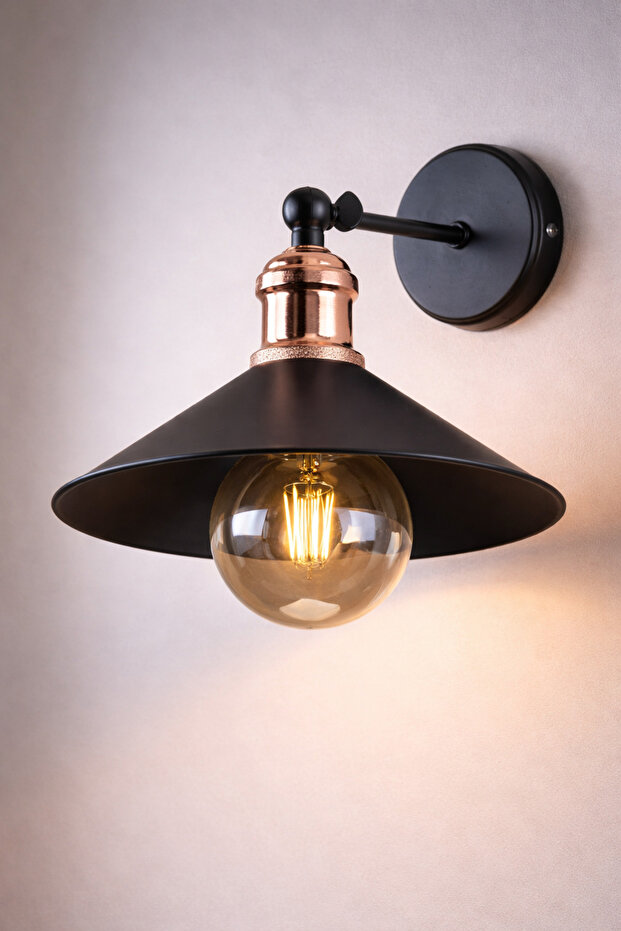Rustic Modern Design Living Room Kitchen Bedroom Hall Entrance Metal Black Color Wall Sconce
