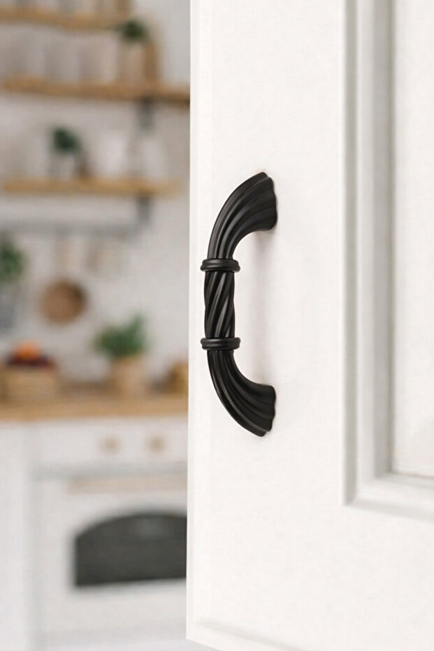 5-Piece Matte Black Decorative Handle 96 mm – Modern & Classic Furniture Handle (Pack of 5) | 548/096/16
