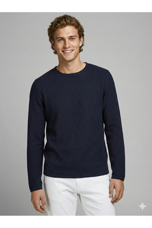 Rundhals ve Strickpullover Rundhals ve Einfarbig Strickpullover - 1