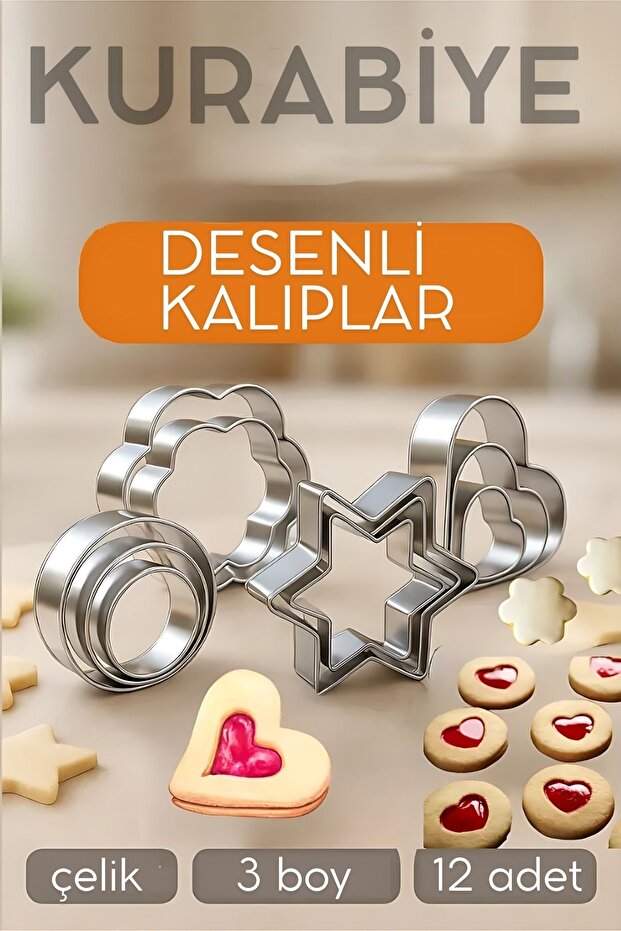 12-Piece Cookie Mold Set Professional Chef Stainless Steel | Your Kitchen Is a Must-Have 722519