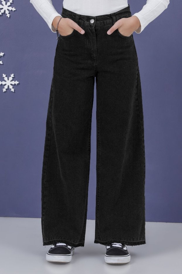 Çaren Kids- Wide Leg Girl's Denim Trousers