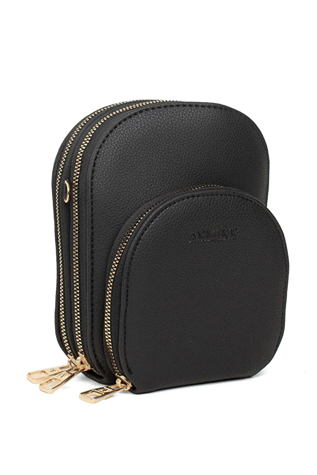 Women's Bag, Evening Dress Shoulder Bag with Chain Strap 384 Black Patent Leather