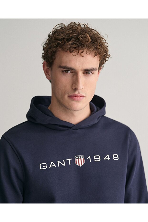 Kapşonlu Baskılı Grafik Kapuzensweatshirt - 3