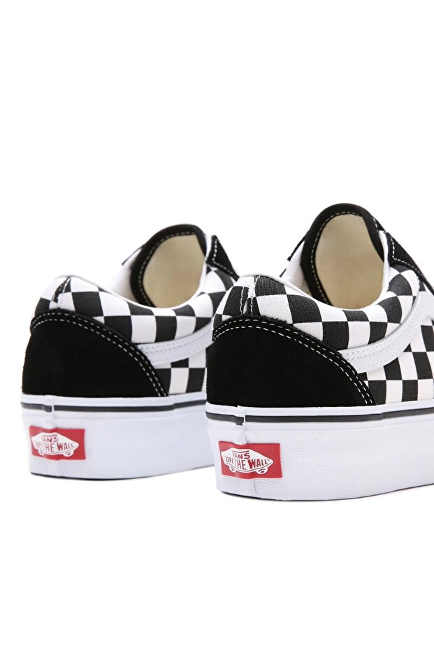 Old Skool Platform Checkerboard Kadın Platform Siyah Sneaker - 3