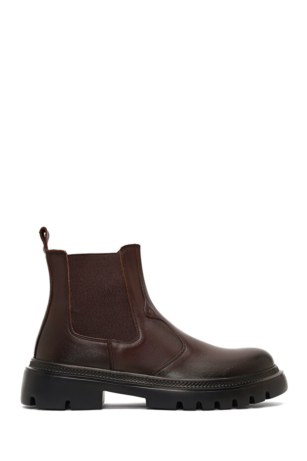 Men's Brown Leather Chelsea Boots 25Wfd701818