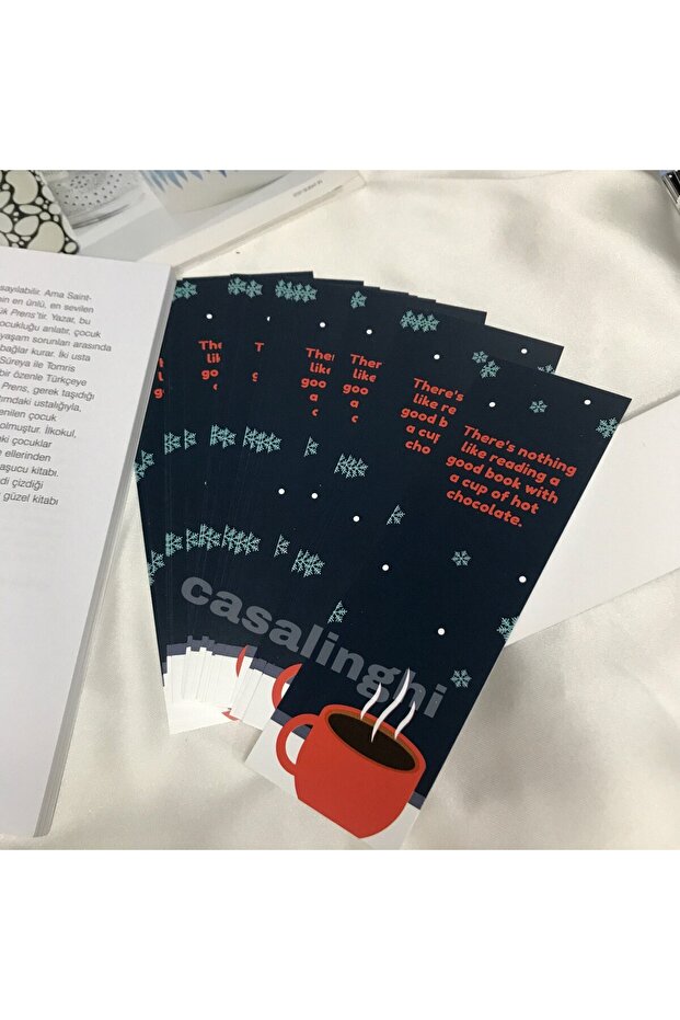English Written Bookmark Coffee B Printed Gift School Report Birthday Bookmark - 20 Pieces