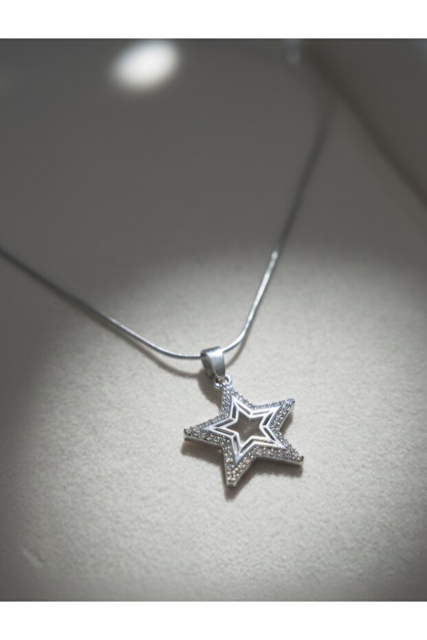 Çelik Yıldız Kolye - 1