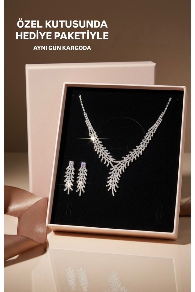 Agnes Jewelry Set Necklace Earrings Gift Set Wedding Engagement Promise Wedding Jewelry Set