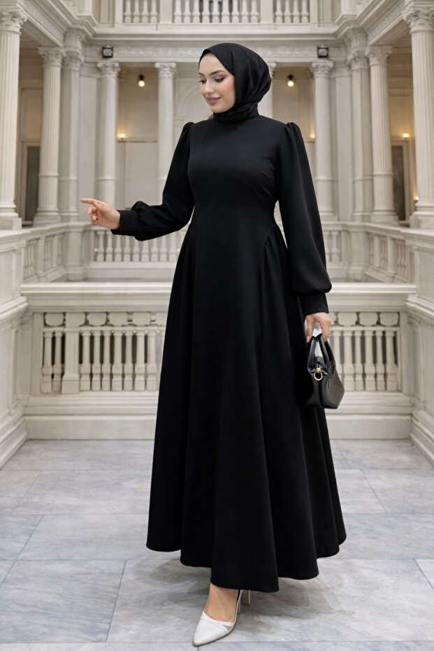 Prenses Tesettür Elbise - 5