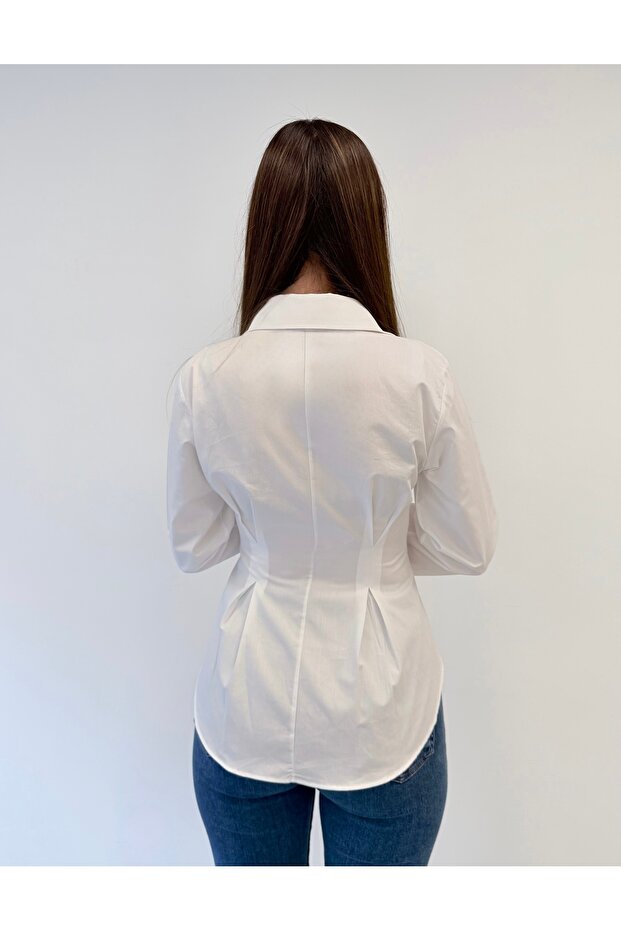 Belden Oturmalı Pamuklu Gömlek - 8