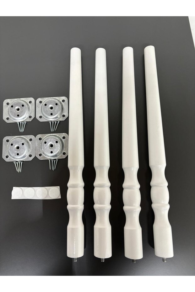 50 cm white wooden leg chair, coffee table, tv unit, coffee table leg - furniture leg, turned leg