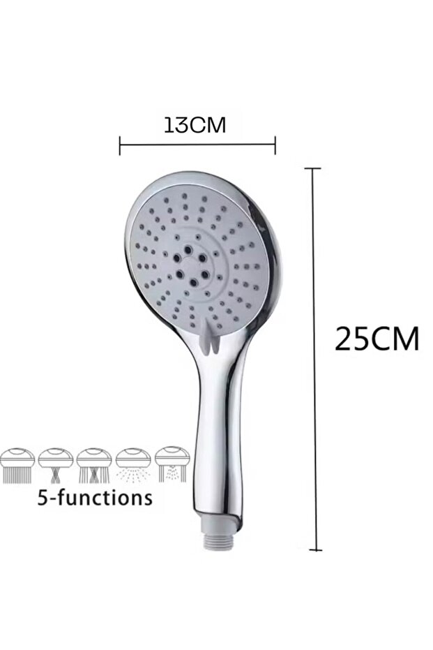 نظام دش مطري بثلاث وظائف مع دش يدوي عالي الضغط، طقم حمام من الكروم مكشوف - 5