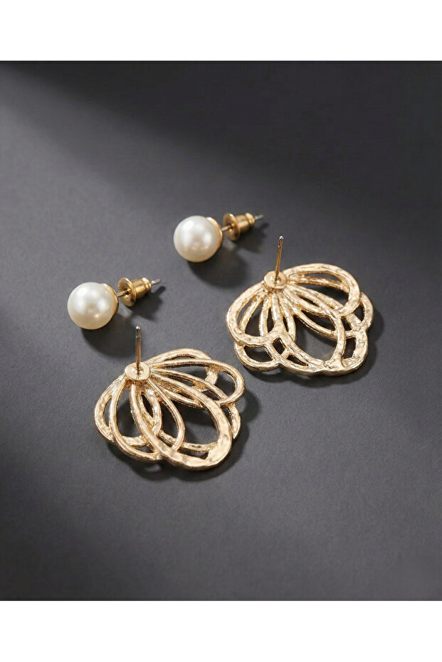 Çiçek İnci set Küpe - 1