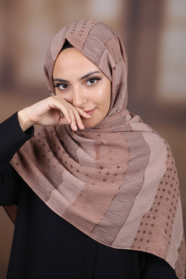 شال مائي منقوش - نمط-01 - لون-05 -96 - 2