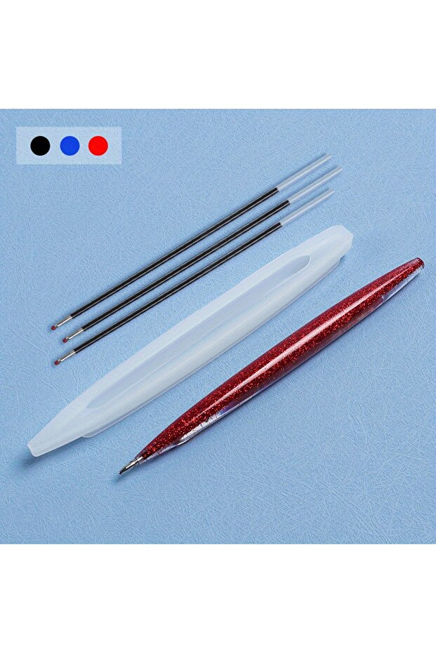 MJ-YZB-2 1set Including 3pcs Handmade Pen Silicone Mold DIY Epoxy Resin Pen Holder Resin Casting Mol