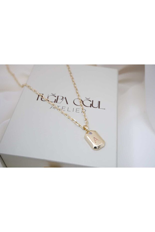 Kol113 Vip Harf Gold Necklace - 50 cm + 5 cm Extension