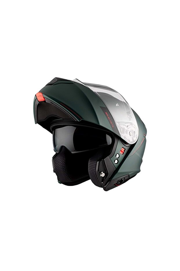 Genesis Sv Solid A6 Mat Yeşil Çene Açılır Kask - 2