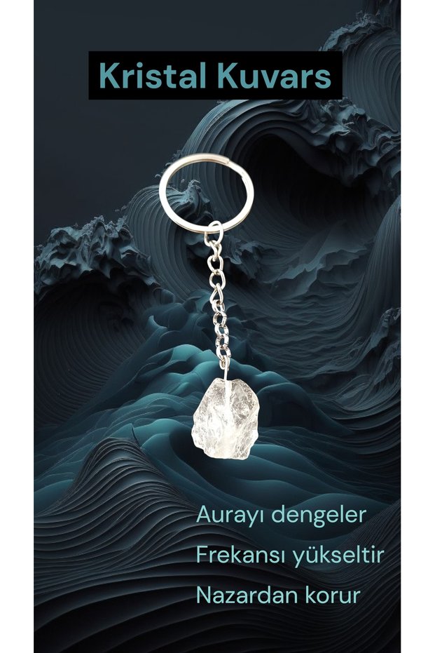 Natural Stone Crystal Quartz Natural Cut Steel Chain
