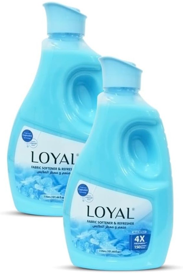 Fabric Softener Freshener with Blue Petals Fragrance Capsule 4X Freshness up to 300 Loads 2x3000ml