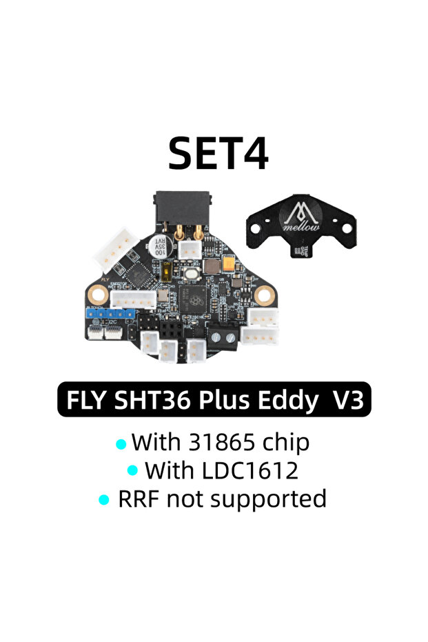 طابعة ثلاثية الأبعاد متوافقة مع لوحة Sht36 Plus Eddy V3 Mellow Fly SHT36 V3 Klipper/RRF Canbus/RS232 Max Plus