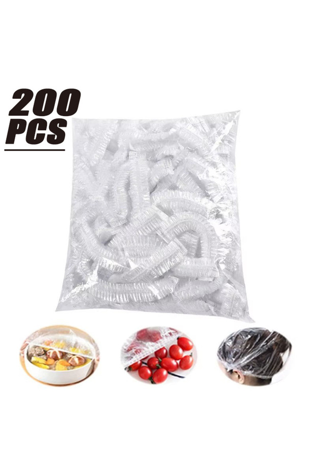 200PCS 20-500pcs Disposable Food Cover Food Grade Fruit Vegetable Storage Bag Elastic Plastic Bag Bo