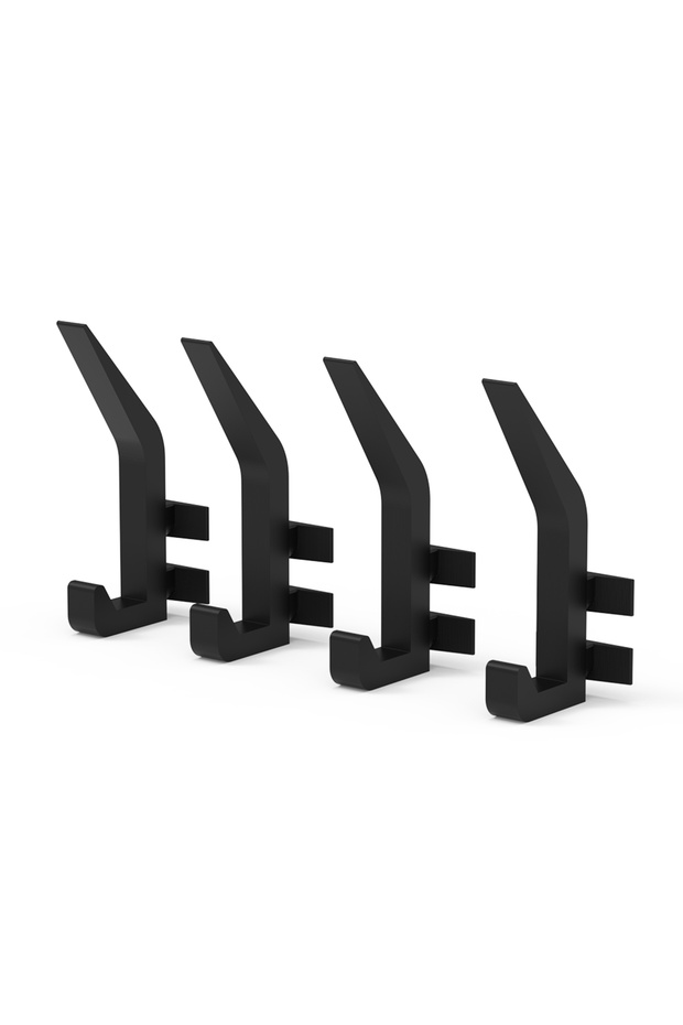 black Sound-absorbing board hooks, made of plastic, are sturdy and not easy to break, suitable for o