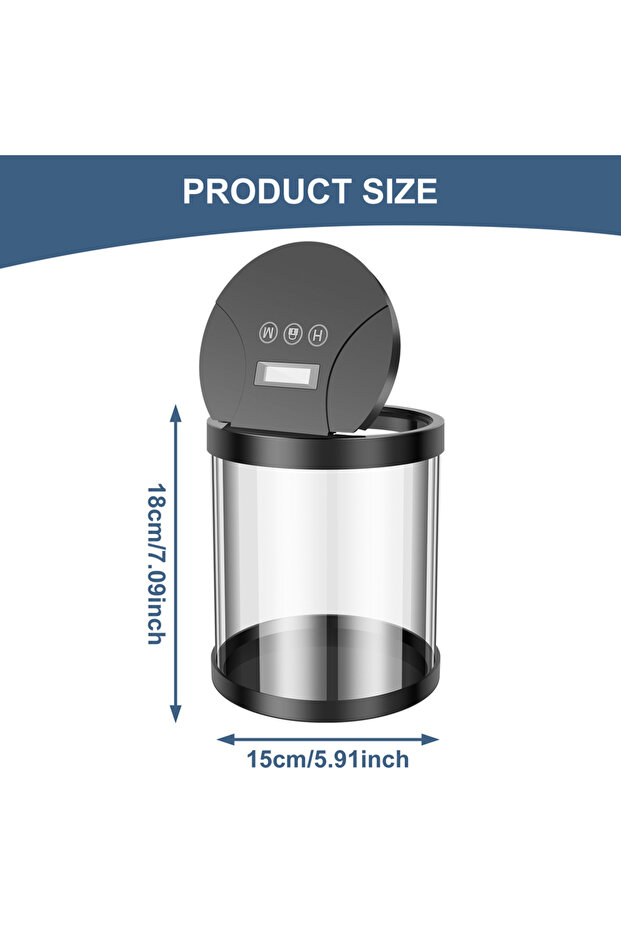 18X15CM black Electronic Time Lk Box Timer Lk Container Multi Function Time Lk Box Bin For Cigarette - 1