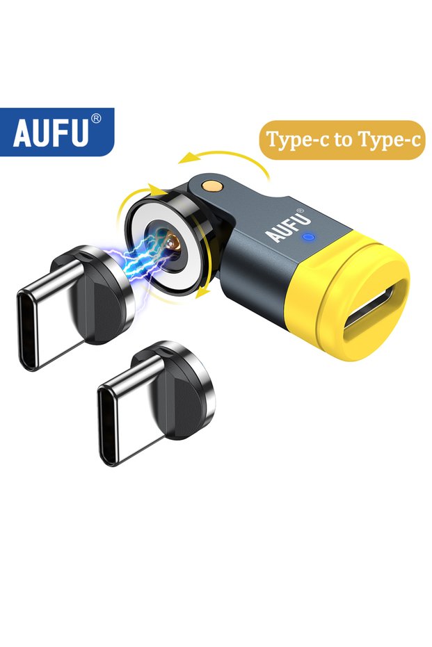 1pin Adapter for 2TC AUFU 540 Degree Rotating Magnetic Adapter USB to Type-C Charging Cable Magnetic
