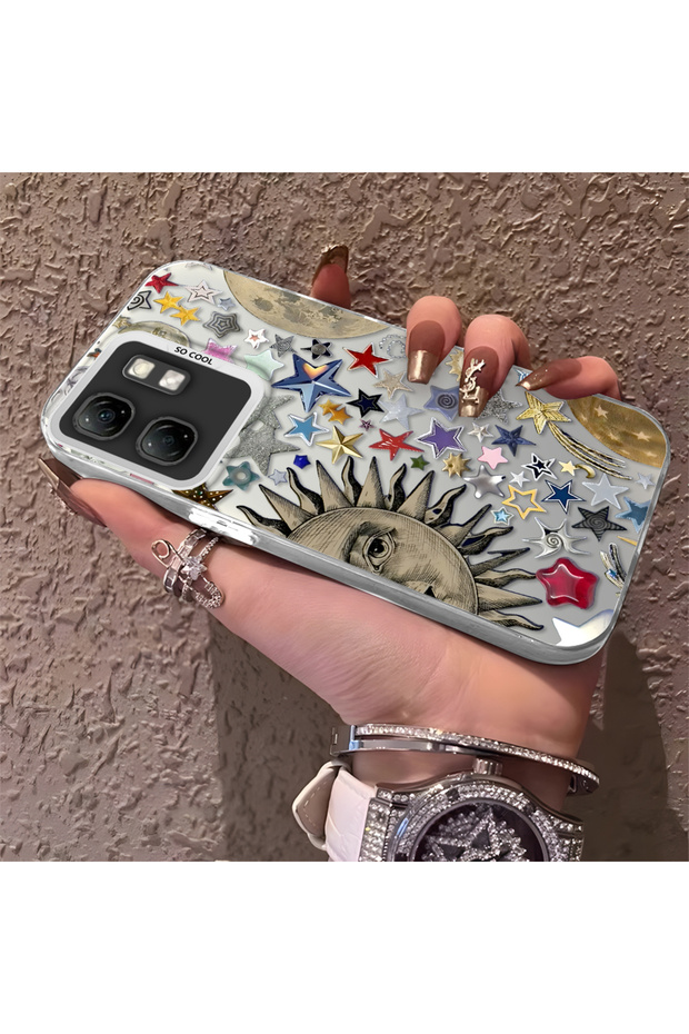 Infinix Hot 50I Compatible Phone Case Star Anti-Shock Camera Anti-Drop