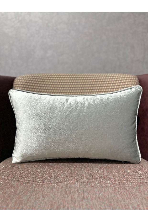 Exclusive Imported Atlas Light Gray Color Cushion Cover 30X50 cm