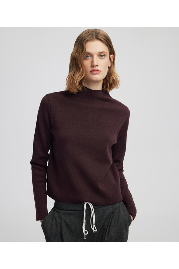 Yüksek yaka basic triko - 1