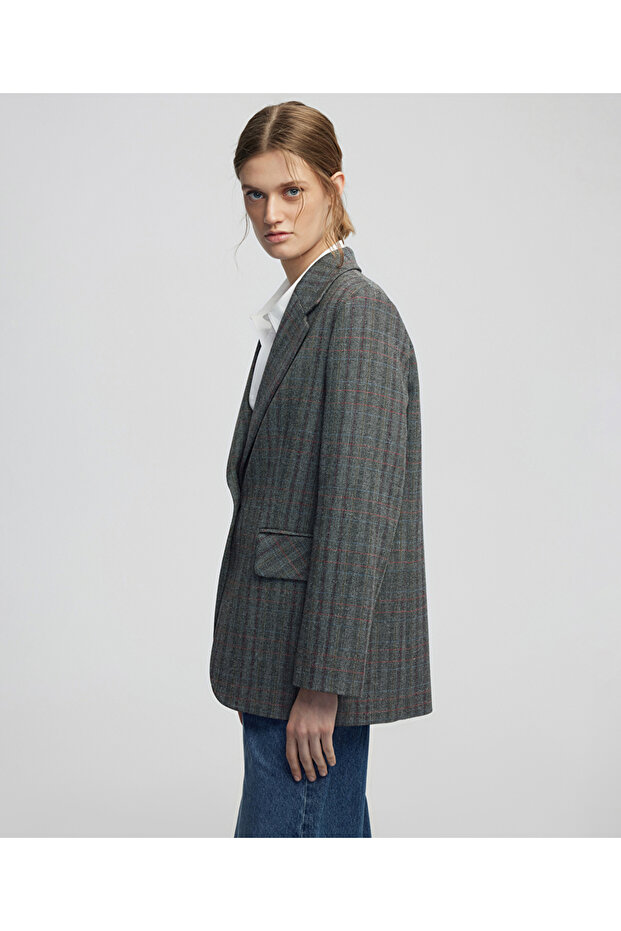 Ekose desen blazer - 6