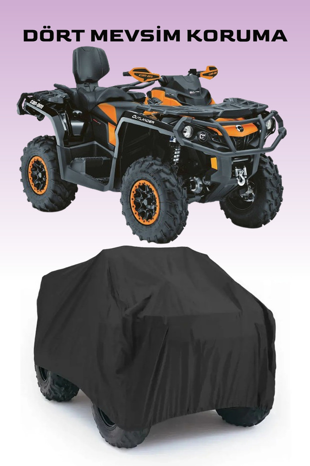 Black Can-Am Outlander Max Xtp 1000 Atv Cover, 4 Season Protection, Waterproof Tarpaulin