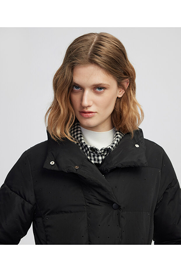 Hotfix baskılı şişme mont - 2