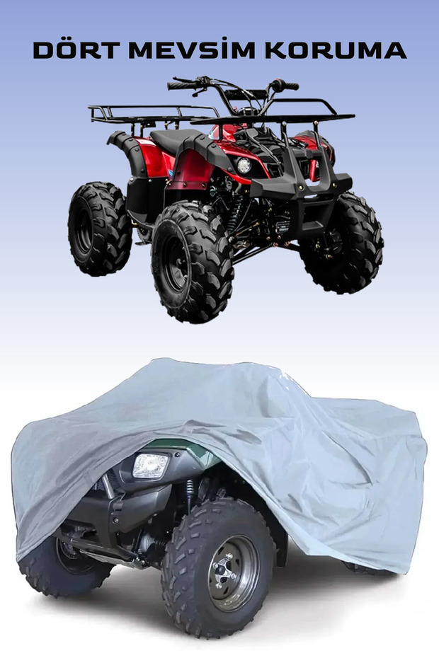 Gray Yuki Fx125 Atv Tarpaulin, Waterproof, Anti-Dirt and Mud Tarpaulin
