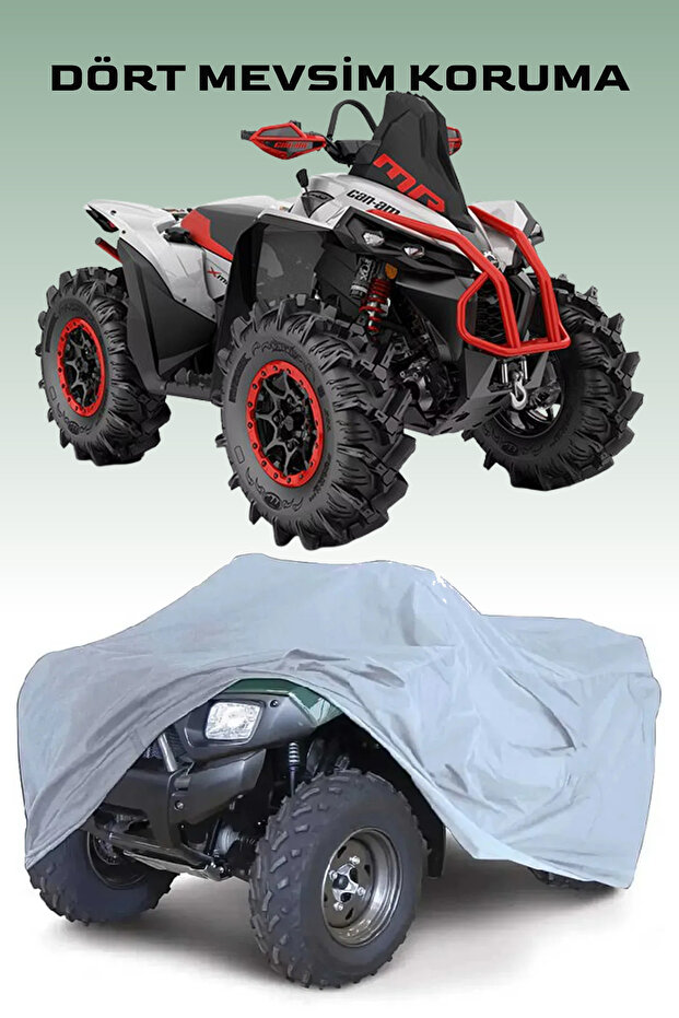 Grey Can-Am Renegade 1000 Atv Tarpaulin, Waterproof, Anti-Dirt and Mud Cover