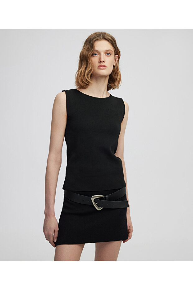 Strass taş işlemeli V yaka triko - 2