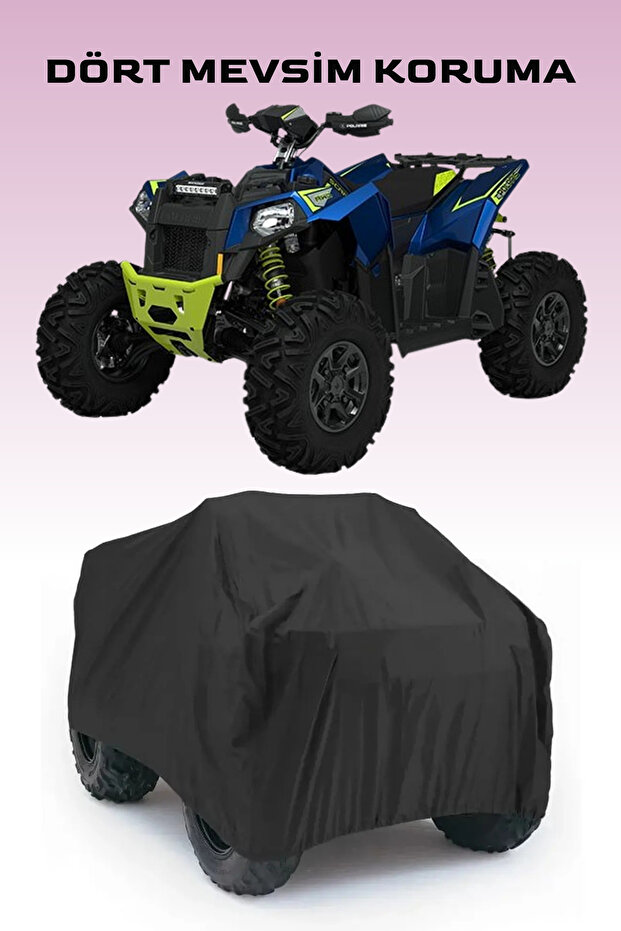 Black P.Olaris Scrambler Xp 1000 S Atv Cover, 4 Season Protection, Waterproof Cover