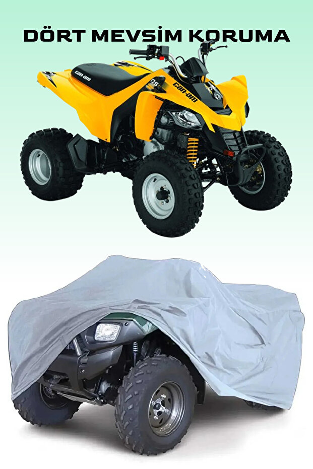 Grey Can-Am Ds 250 Atv Tarpaulin, Waterproof, Anti-Dirt and Mud Tarpaulin