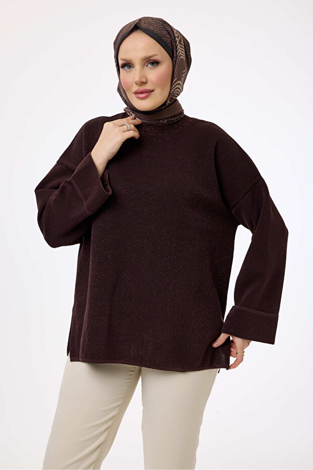 44186 - Stylish Comfortable Rayonelit Women's Long Flowy Slim Knit Sweater